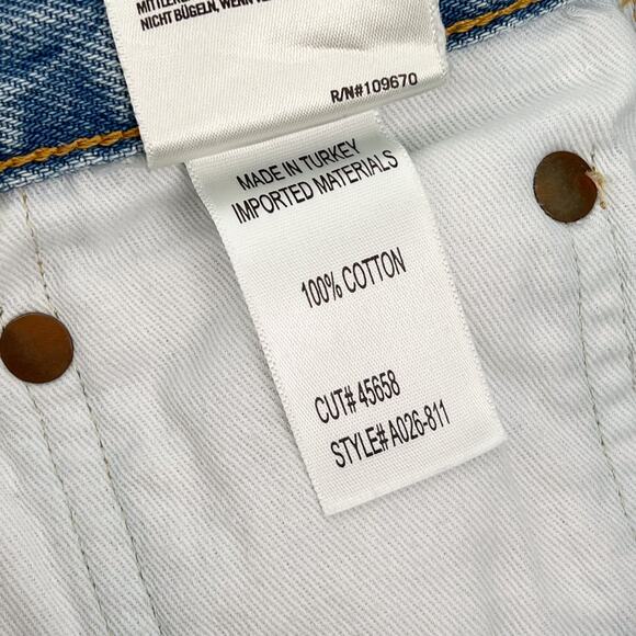 AGOLDE Parker High Rise Cutoff Denim Shorts Swapmeet Distressed Size 29 - Picture 5 of 7